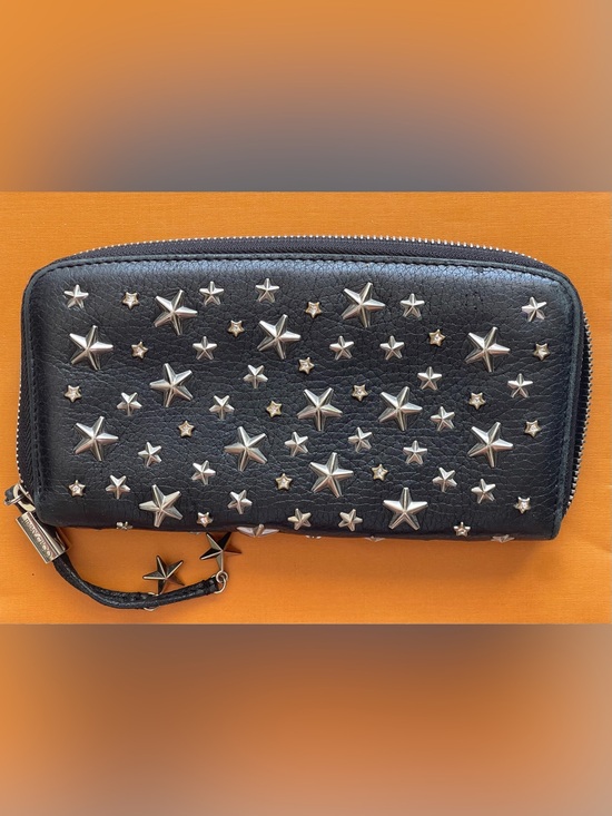 Jimmy Choo Handbags - Jimmy Choo Black leather star studded zip around wallet